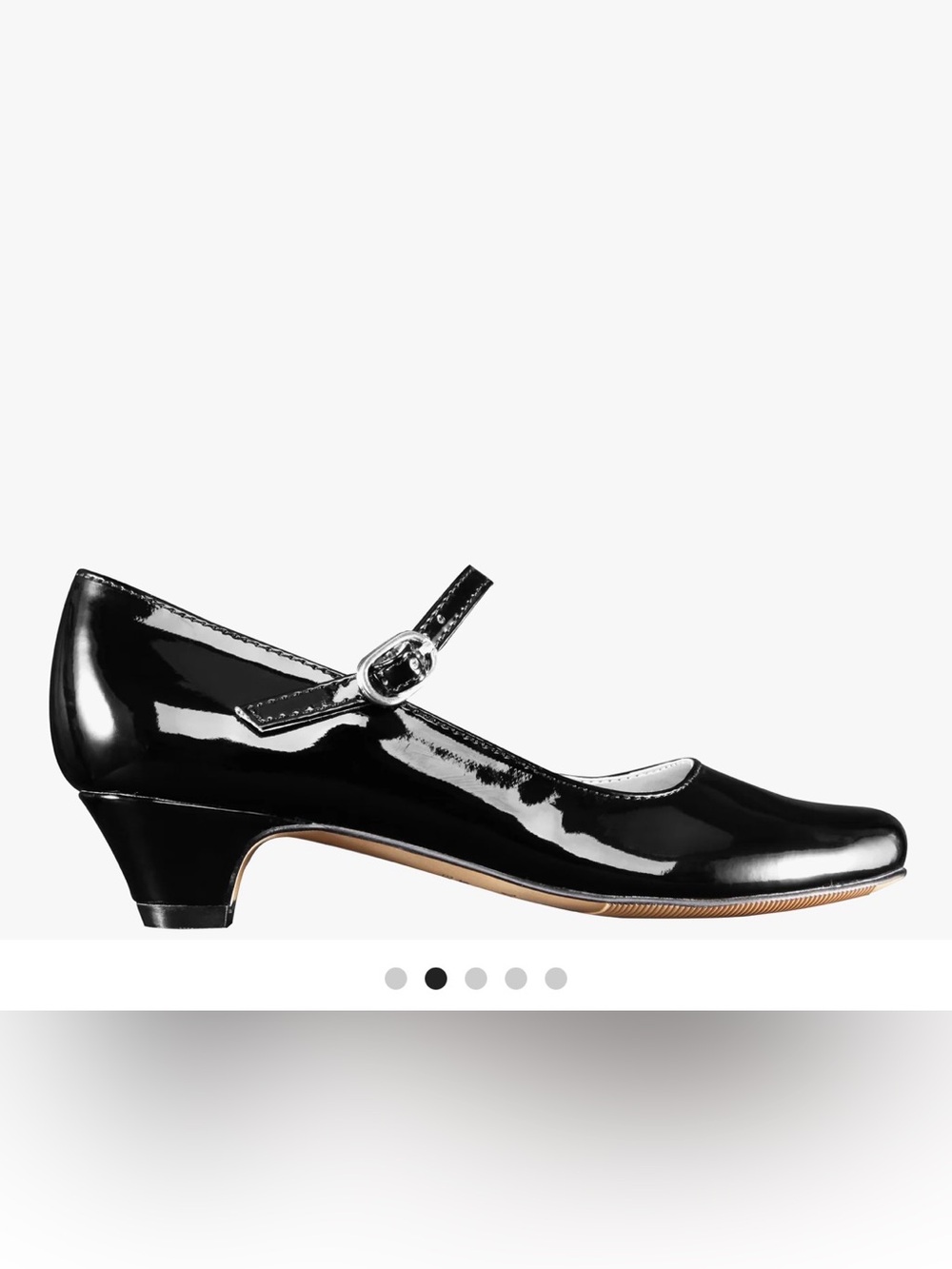 Nina Seely Girls Black Patent Mary Jane Heel Shoe